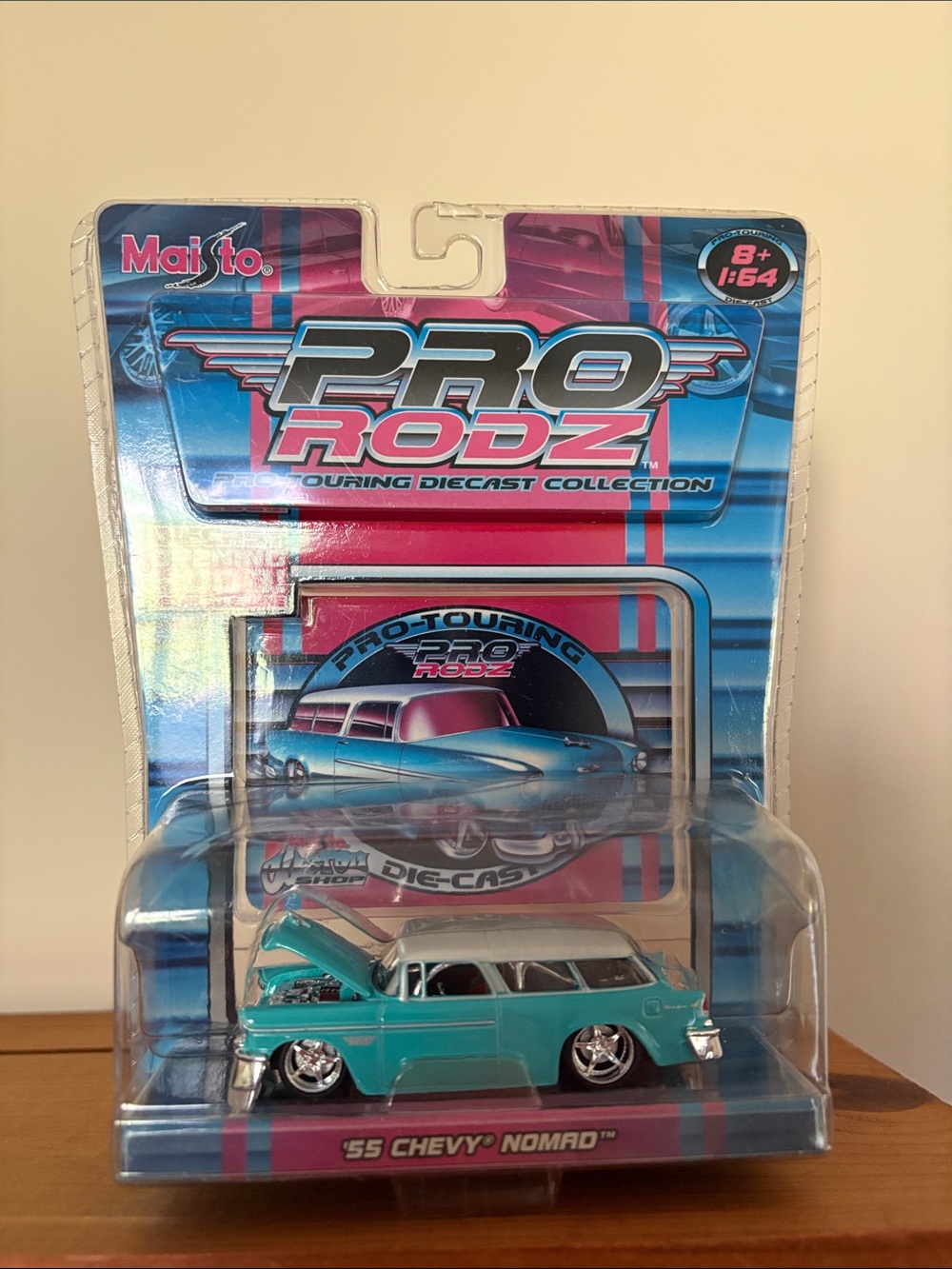 Pro Rodz '55 Chevy Nomad Diecast Car - Teal & Silver